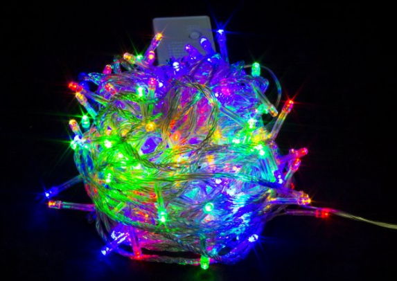 Гірлянда новорічна LED 100M-1 RGB COLOR ABC 7 м GIRLYANDANG100M1RGBABC7M фото
