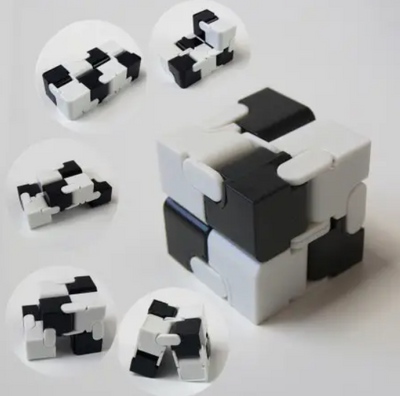 Бесконечный кубик Infinity Cube Антистресс черно-белый 1854958740 фото