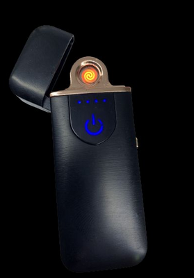 USB запальничка електронна спіральна з ліхтариком LIGHTER VIP Club 5414 Чорна LVC5414B фото