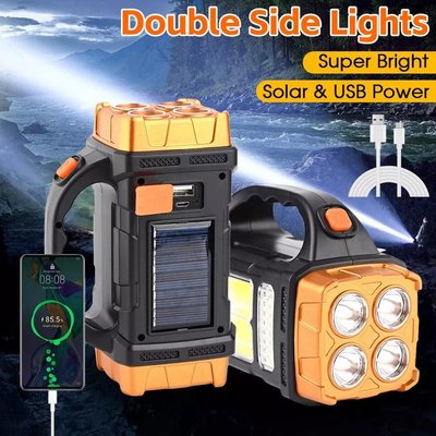 Фонарь с солнечной панелью 36W Power Bank TOP Light ABC аварийный светильник оранжевый hb-1678 фото