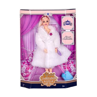 Красива лялька барбі 29 см у шикарній шубі іграшка для дівчаток ABC шарнірна 1731455971 фото