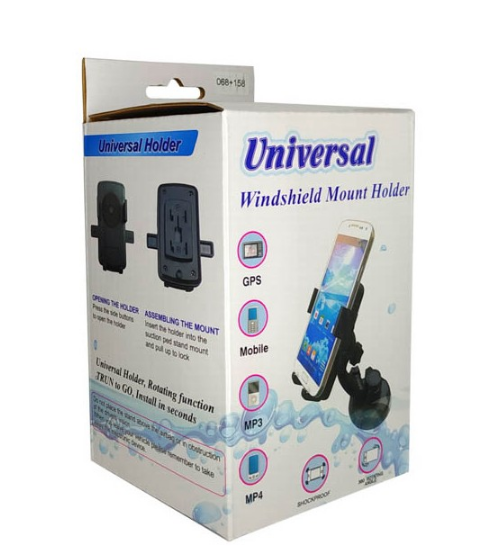 Автомобільний тримач для телефона Universal 068+158 Чорний UNIVERSAL068158B фото