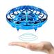 Квадрокоптер мини "Летающая тарелка" UFO с Led подсветкой анти столкновение НЛО Синий 1343163911 фото 1
