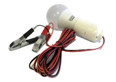 Набор Лампочка с Крабиками от аккумулятора 12V 10W E27 цоколь SmarMax SM-2103 Фонарь-переноска от аккумулятора 1739692945 фото