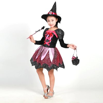 Дитячий костюм Відьмочка Хеллоуїн Чарівниця (130-140) ABC Halloween DETSKKOSHALLTIKWAABC фото