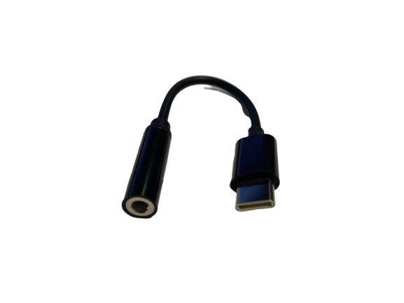 Перехідник для навушників, гарнітури KIN KY-104A Type-C — AUX 3.5 мм mini-jack Чорний KINKY104AB фото