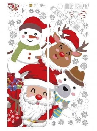 Інтер'єрна 3d-наклейка Санта та друзі (Різдво) ABC 90х60см INSIDABC фото