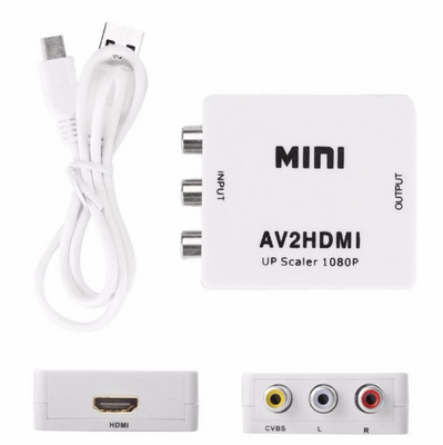 Перехідник (конвертер) MINI HDMI2AV (HDMI / 3RCA) 1080p (в коробці) ABC 1708589600 фото