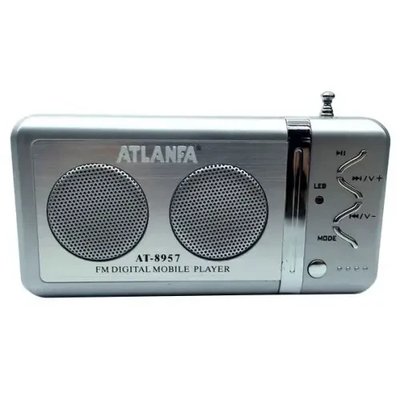 Портативний радіоприймач з USB ATLANFA AT-8957 срібло 8957 фото