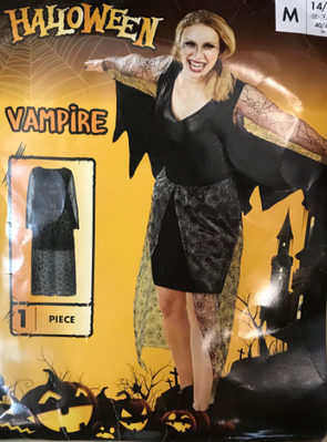 Жіночий костюм Вампір Vampire на Хеллоуїн розмір M TUV Halloween LENSKKOSHALLVAMPMABC фото
