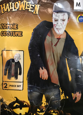 Чоловічий костюм Зомбі Zombie costume на Хеллоуїн розмір XL TUV Halloween KOSHALLZOMBIEMABC фото