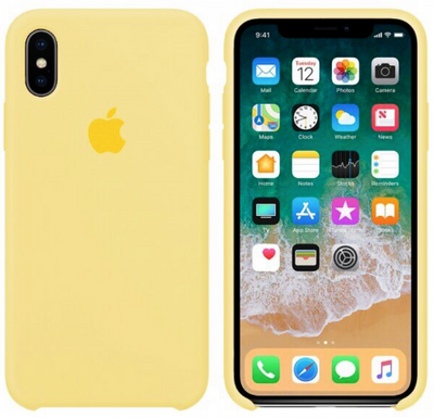 Чохол накладка S-case для Iphone X/Xs Жовтий CILICSY фото