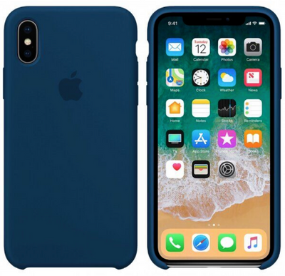 Чехол накладка S-case для Iphone X\Xs Синий CILICSBL фото