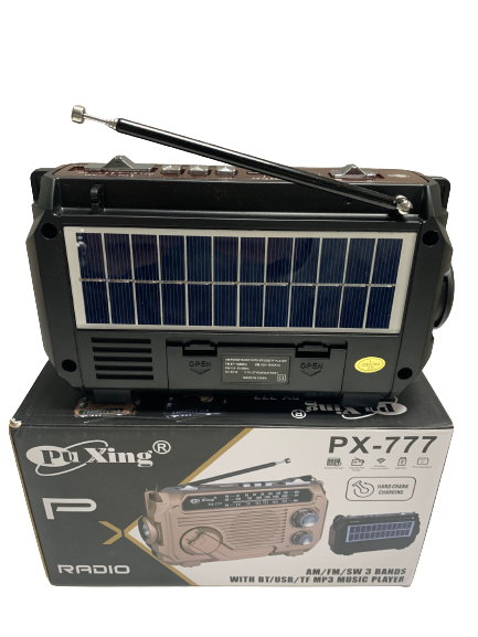 Радіоприймач акумуляторний із сонячною батареєю та динамо зарядкою Xing PX-777 ABC 1788175622 фото