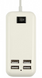 Мережевий зарядний пристрій Hub 15 W USB Power Adapter 4 порти 3 А Білий 15W4USB3A фото 2