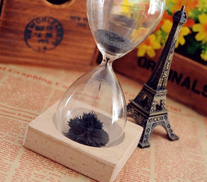 Магнітні пісочний годинник Magnet Hourglass з дерев'яною підставкою 1411413456 фото
