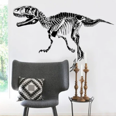 Большая 3D наклейка на стену Скелет Тиранозавра ABC Динозавра 1412212807 фото