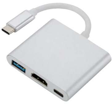 Переходник Multiport Adapter USB 3.1 Type-C to HDMI/USB 3.0/USB Type-C Серебро MATYPEC3S фото