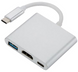 Перехідник Multiport Adapter USB 3.1 Type-C to HDMI/USB 3.0/USB Type-C Срібло MATYPEC3S фото 1