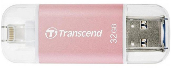 Флешнакопичувач Transcend JetDrive Go 300 Lightning/USB 3.1 32GB Рожевий JDG300R фото